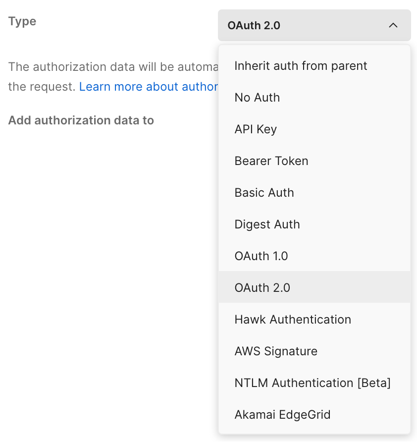 Select OAuth 2.0